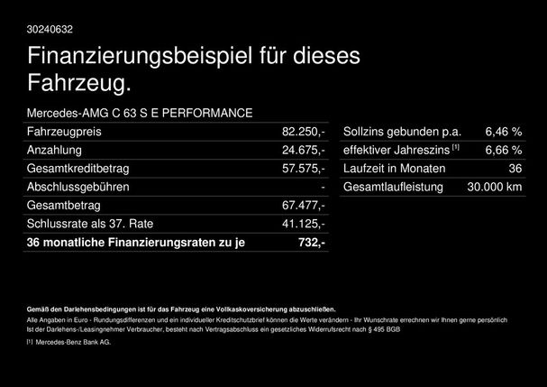 Mercedes-Benz C 63 AMG S E Performance 500 kW image number 32