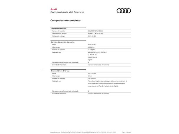 Audi A3 40 TFSIe S tronic S-line Sportback 150 kW image number 6