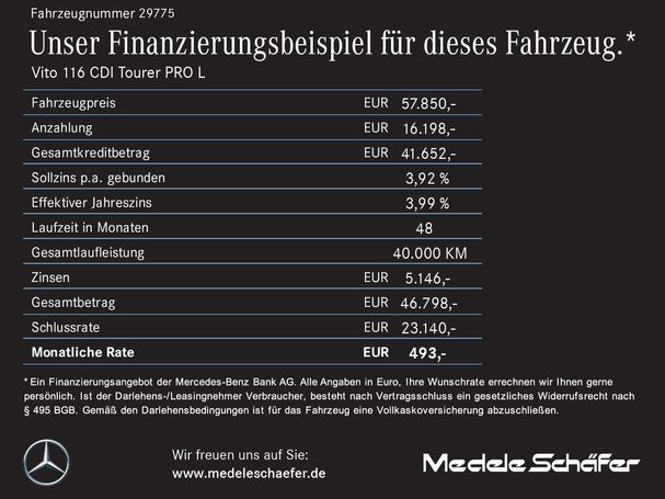 Mercedes-Benz Vito 116 CDi Tourer PRO 120 kW image number 14