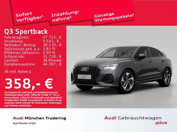 Audi Q3 35 TFSI S tronic S-line Sportback 110 kW image number 1