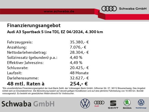 Audi A3 30 TDI S-line 85 kW image number 5