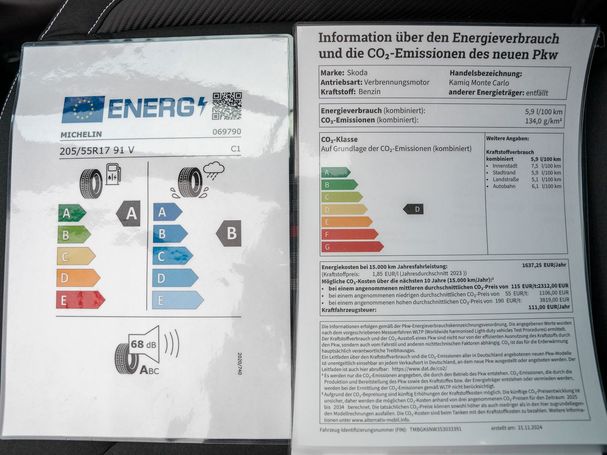 Skoda Kamiq 1.5 TSI Monte Carlo 110 kW image number 8