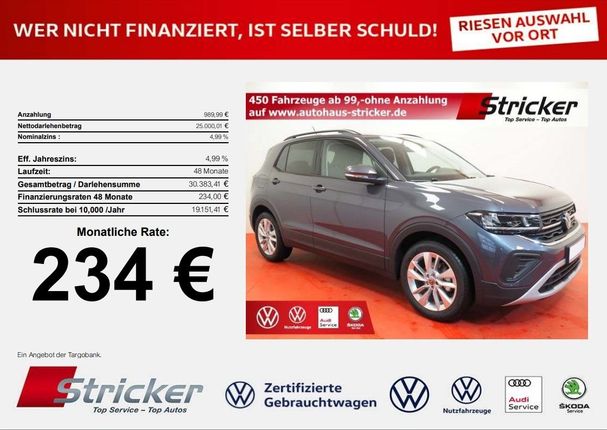 Volkswagen T-Cross 1.0 TSI Life 85 kW image number 5