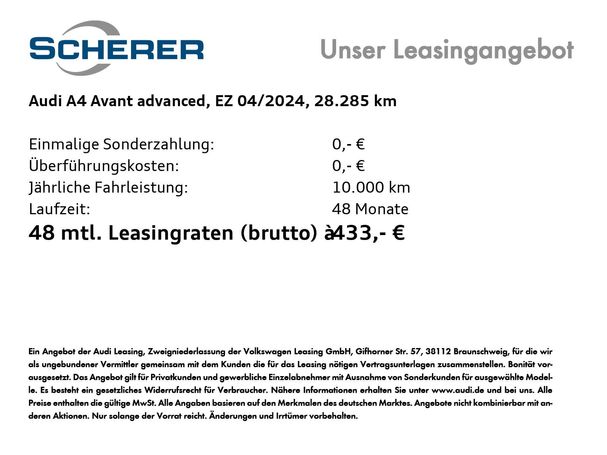 Audi A4 40 TDI Avant Advanced 150 kW image number 5