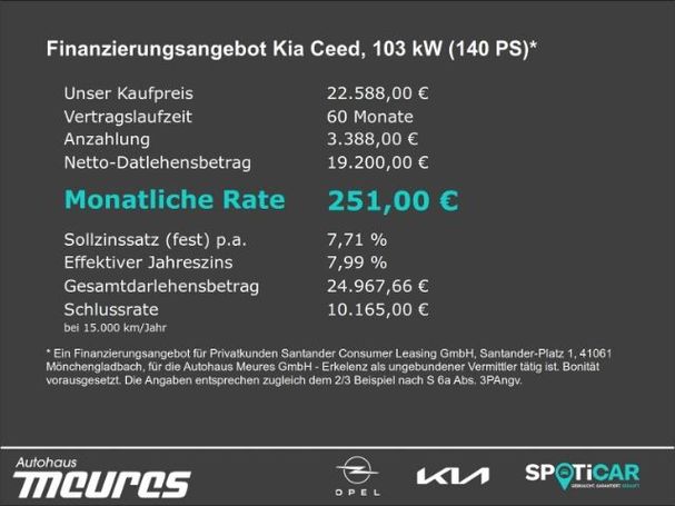 Kia Ceed 1.5 T-GDI Vision 103 kW image number 5