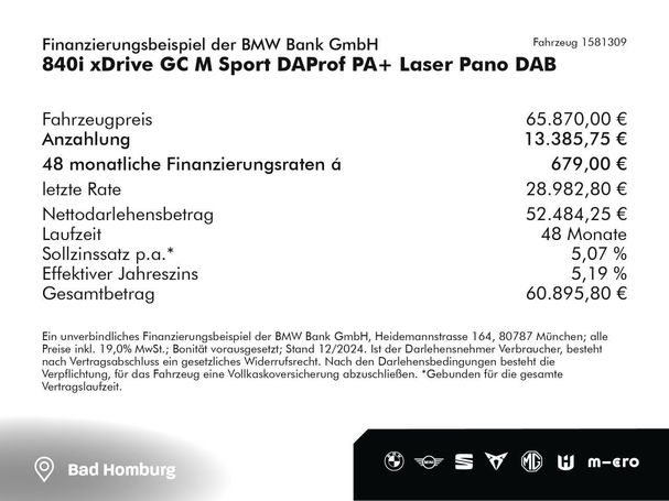 BMW 840i xDrive 250 kW image number 4