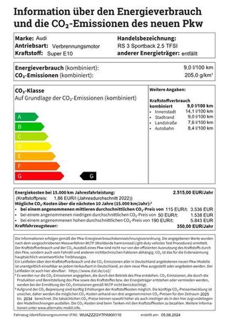 Audi RS3 2.5 TFSI quattro Sportback 294 kW image number 14