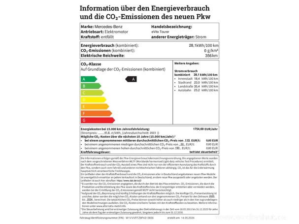 Mercedes-Benz Vito e 129 Tourer 150 kW image number 14