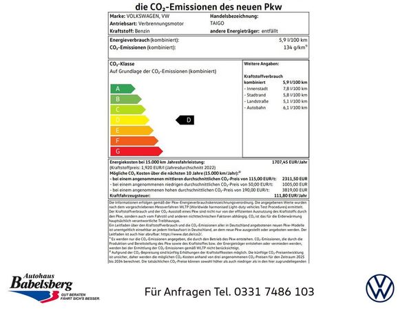 Volkswagen Taigo 1.5 TSI Style 110 kW image number 4