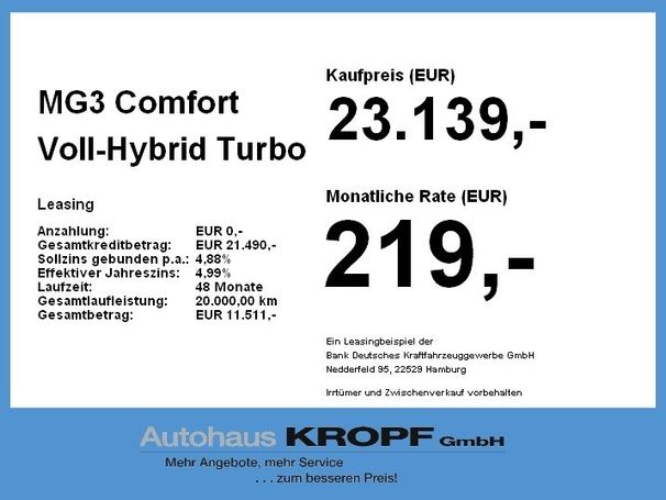 MG MG3 Comfort 143 kW image number 4