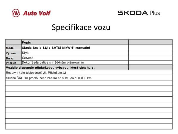 Skoda Scala 1.0 TSI Style 81 kW image number 5