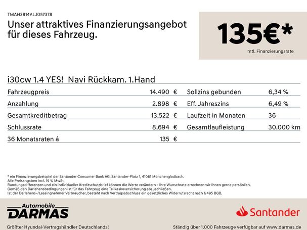 Hyundai i30 1.4 YES! 73 kW image number 6