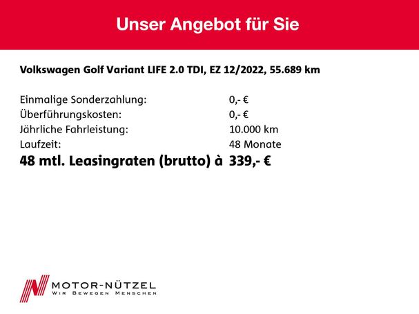 Volkswagen Golf Variant 2.0 TDI Life DSG 85 kW image number 6