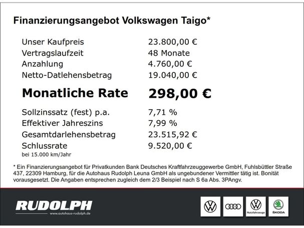 Volkswagen Taigo 1.0 TSI 70 kW image number 5