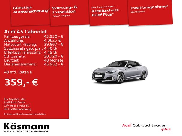 Audi A5 35 TDI Cabrio Advanced 120 kW image number 4