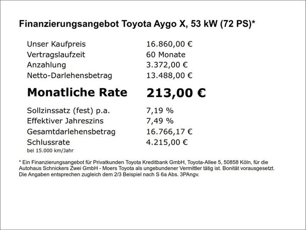 Toyota Aygo X 53 kW image number 7