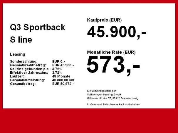 Audi Q3 S-line Sportback 110 kW image number 5