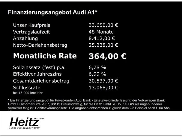 Audi A1 30 TFSI 81 kW image number 6