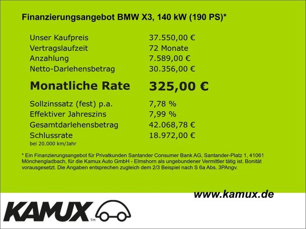 BMW X3 xDrive 140 kW image number 14