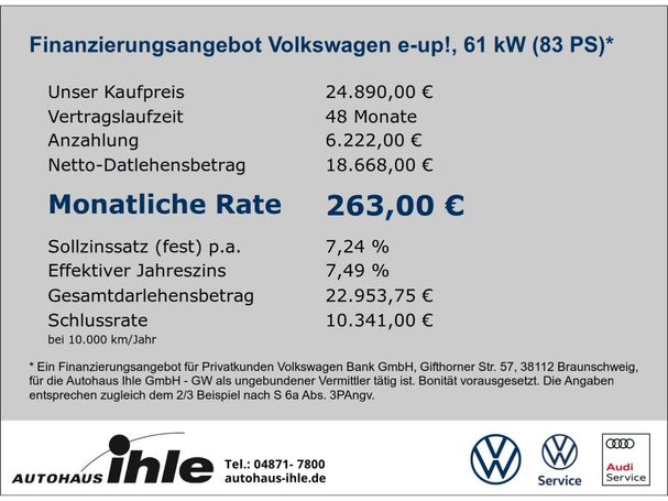 Volkswagen up! 60 kW image number 7