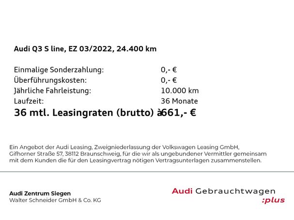 Audi Q3 35 TFSI S-line 110 kW image number 1