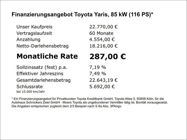 Toyota Yaris 85 kW image number 5