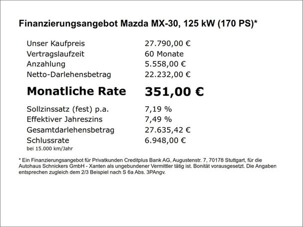 Mazda MX-30 125 kW image number 8