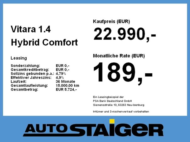 Suzuki Vitara 1.4 Hybrid Comfort 95 kW image number 3