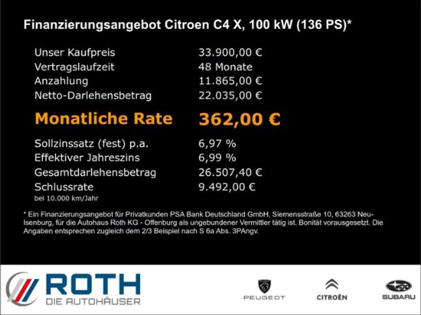 Citroen e-C4 100 kW image number 5