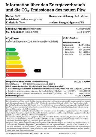 BMW 740d xDrive M Sport 220 kW image number 13