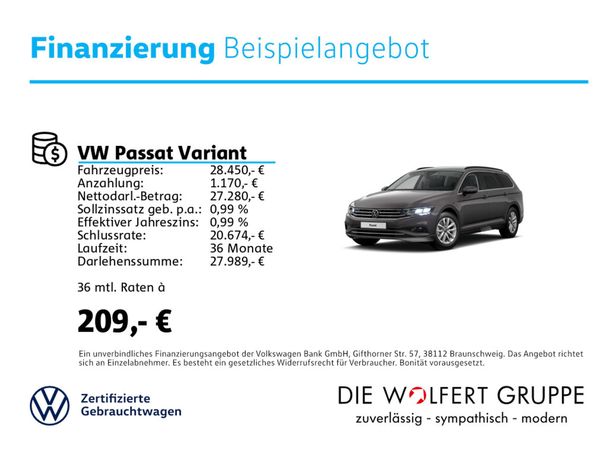 Volkswagen Passat Variant 1.5 TSI Business DSG 110 kW image number 4