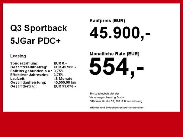 Audi Q3 Sportback 110 kW image number 5