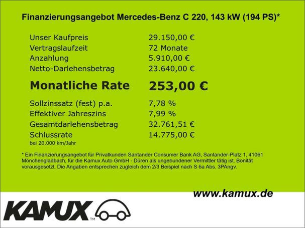 Mercedes-Benz C 220 d T 4Matic 9G-Tronic 143 kW image number 13