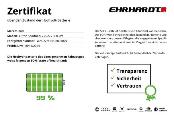 Audi e-tron 55 quattro S-line Sportback 300 kW image number 6