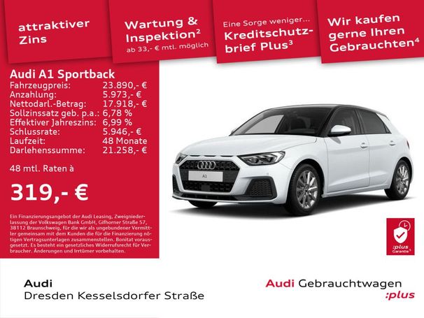 Audi A1 25 TFSI Sportback Advanced 70 kW image number 4