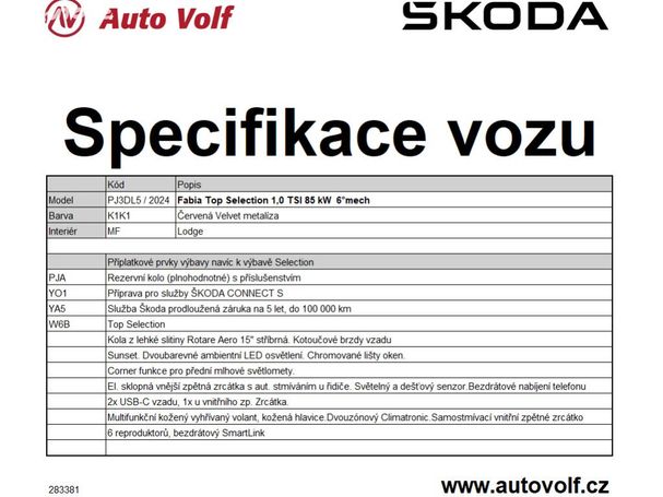 Skoda Fabia 1.0 TSI Selection 85 kW image number 6