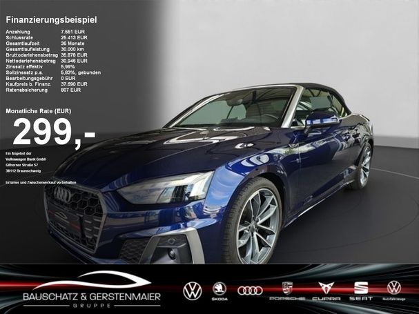 Audi A5 40 TFSI S tronic S-line Cabrio 140 kW image number 2