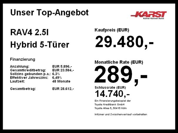 Toyota RAV 4 2.5 Hybrid RAV4 160 kW image number 5