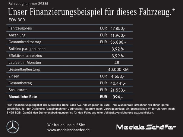 Mercedes-Benz EQV 300 150 kW image number 12