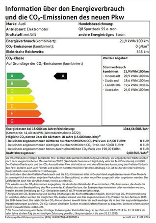 Audi Q8 55 quattro e-tron S-line Sportback 300 kW image number 25