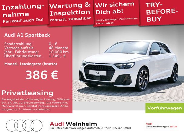 Audi A1 30 TFSI S tronic S-line Sportback 85 kW image number 3