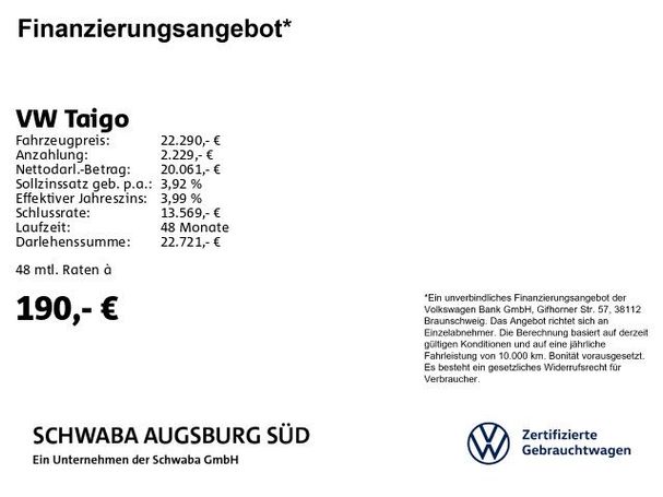 Volkswagen Taigo 1.0 TSI Move 70 kW image number 3