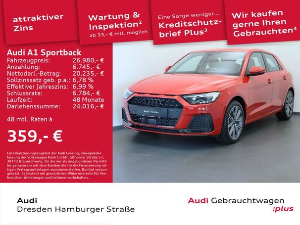 Audi A1 25 TFSI Sportback Advanced 70 kW image number 2