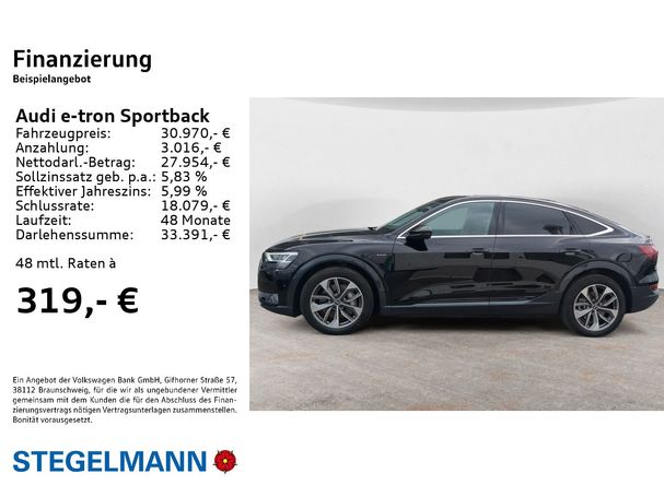 Audi e-tron 50 quattro Sportback Advanced 230 kW image number 5