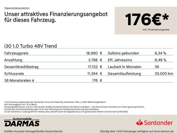 Hyundai i30 1.0 Trend 88 kW image number 6