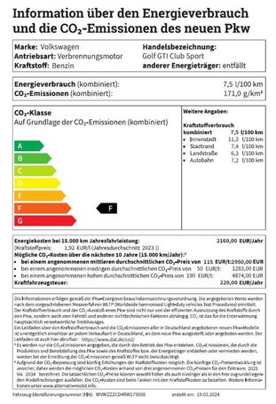 Volkswagen Golf GTI Clubsport DSG 221 kW image number 20