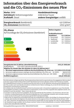 BMW 218d Active Tourer 110 kW image number 13