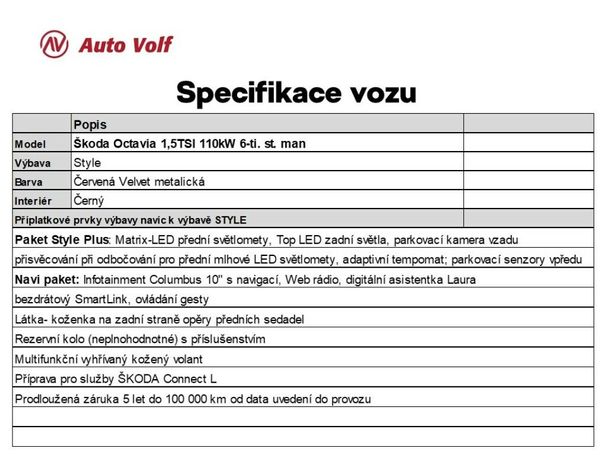 Skoda Octavia 1.5 TSI Style 110 kW image number 5