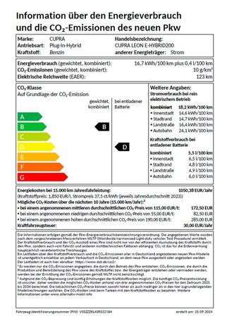 Cupra Leon VZ 1.5 e-Hybrid DSG 200 kW image number 26