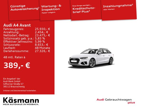 Audi A4 35 TFSI S-line 110 kW image number 4